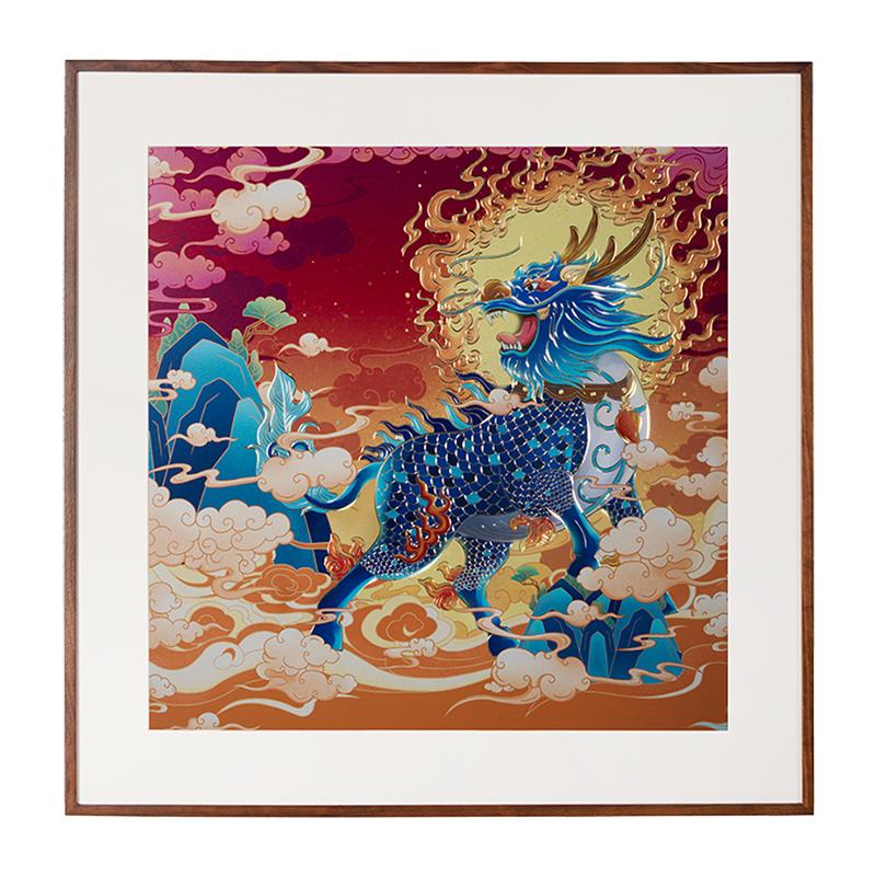 铜师傅《麒麟祥瑞》铜雕画