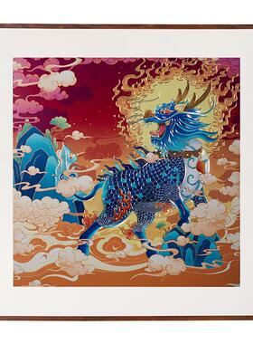 铜师傅《麒麟祥瑞》铜雕画