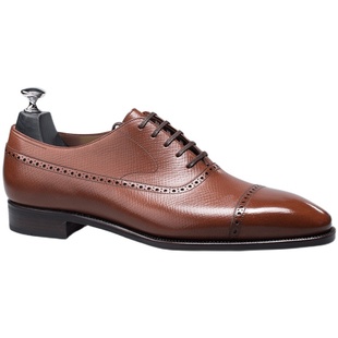 美勋代理 西班牙TLB手工固特异皮鞋棕色牛津鞋男商务正装休闲新款