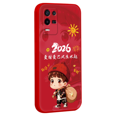 适用于oppok9x新款红色防摔外壳