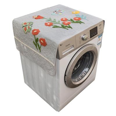 田园布艺加厚海尔保护套洗衣机罩