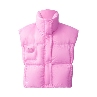 IAmMIX27冬季立领羽绒马甲女短款宽松叠穿轻暖蓬松无袖羽绒服外套