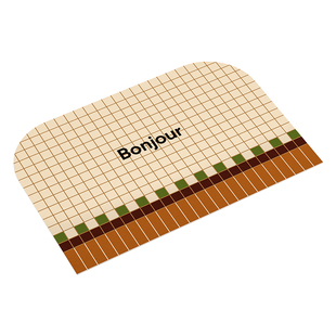 包豪斯中古风浴室地垫硅藻泥吸水速干脚垫防滑防摔家用卫生间地毯