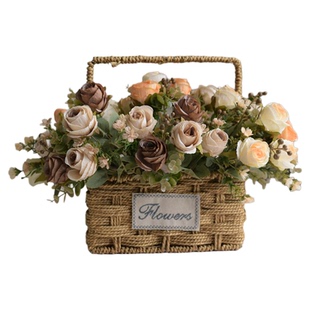 ins韩风仿真花摆设玫瑰礼物复古家居装饰玫瑰花绢布假花道具花束