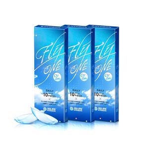 【限时买赠】海昌O2Light硅水凝胶日抛30片隐形近视眼镜透氧进口