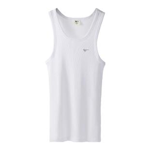 七匹狼男士背心纯棉100%全棉冬季内穿不变形打底跨栏螺纹汗衫男式