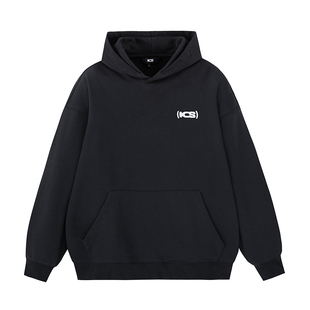 ics丨iconslab括号字母logo印花连帽卫衣420g重磅美式情侣情侣春