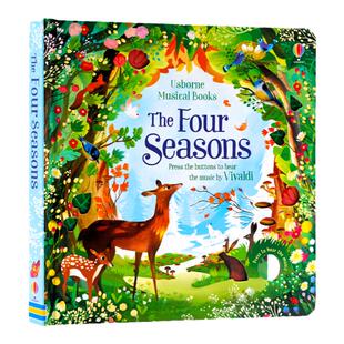 四季音乐发声书 Usborne Musical Books The Four Seasons 维瓦尔第 英文原版绘本 儿童互动探索纸板书 篇章 幼儿艺术启蒙英语绘本