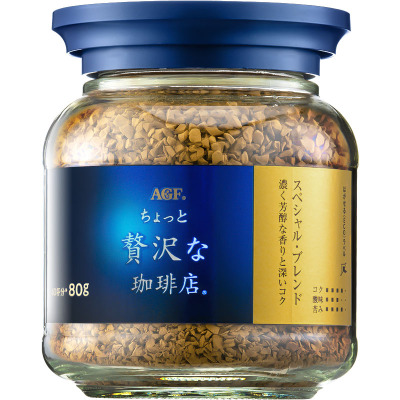 日本进口AGF罐装咖啡80g蓝金金标