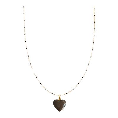 LOOPS双面珐琅爱心项链