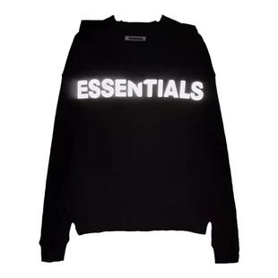 FEAR OF GOD复线ESSENTIALS欧美美式宽松3Am反光加绒连帽卫衣
