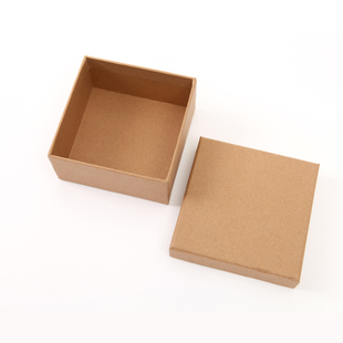 现货牛皮纸盒定做天地盖盒正方形小盒子首饰礼品黑盒包装纸盒定制