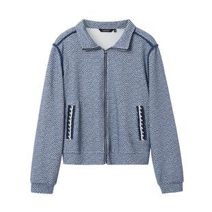 颜域格子薄款立领外套女2026春装新款通勤百搭短款气质宽松夹克女