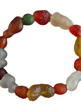 天然阿拉善玛瑙小葫芦原石手串