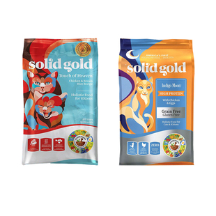 美国进口Solid Gold金素金丽高猫粮天然无谷低敏成年幼猫全猫粮