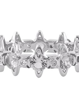 西太后土星紫钻戒指女士小众设计