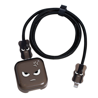 苹果40w充电器保护套适用iphone17数据线保护套16充电头保护壳硅胶15/14充电线保护绳卡通手机线绕线器防折断