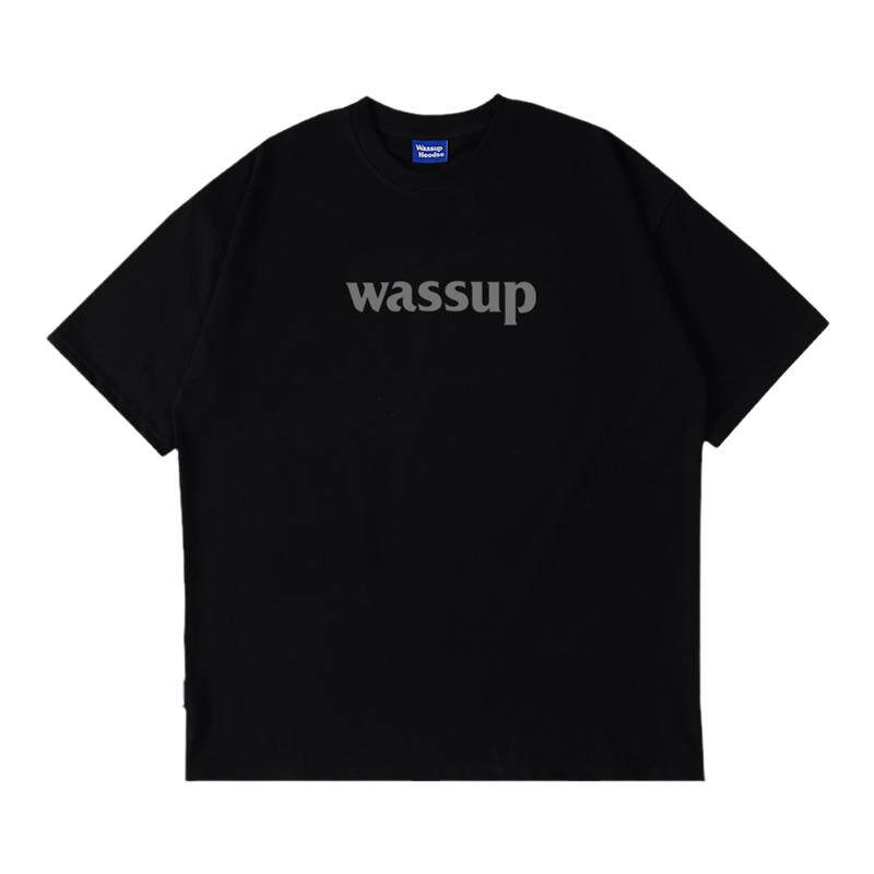 WASSUP简约字母T恤短袖男女