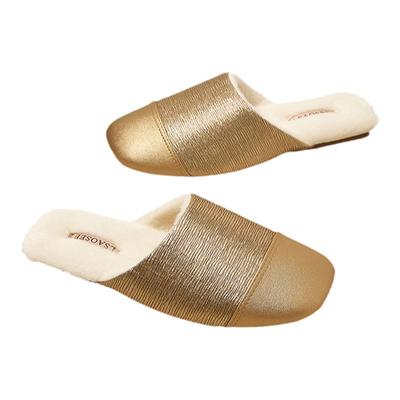 椰上保暖棉拖鞋PU防水家居棉拖鞋