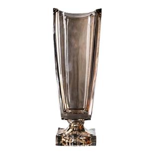 轻奢客厅百合大花瓶感水养插花新中式水晶玻璃餐桌欧式摆件