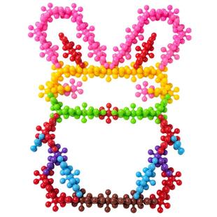 幼儿园雪花片男女孩拼插3D立体梅花积木儿童益智早教玩具拼装拼图