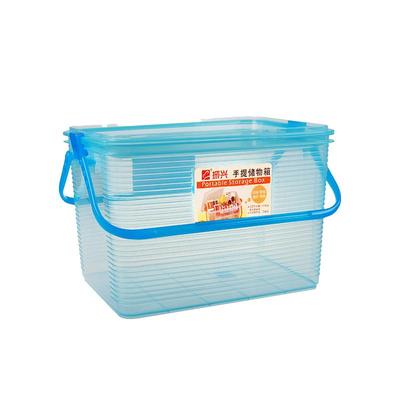 振兴塑料透明手提式整理家用桌面玩具储物盒收纳药物整理箱储物箱