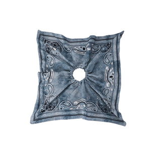 鱼头星星牛仔方巾式发圈复古时尚个性女生腰果花发绳发饰礼物正品