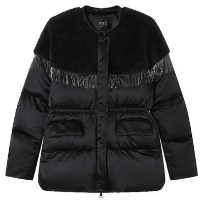 白鹿语复古千金风羽绒服