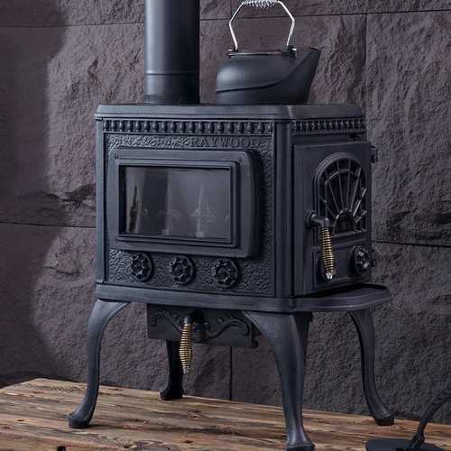 纽波特FS901新款真火铸铁燃木独立式可烧水壁炉别墅民宿用取暖器