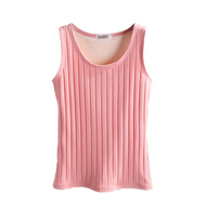 双层保暖条纹打底背心