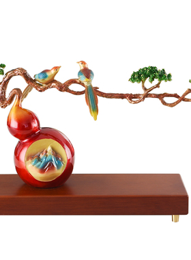 吉祥福禄桃圆家居黄铜新中式