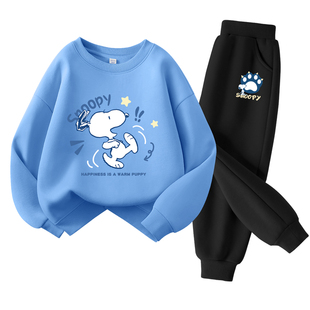 史努比儿童运动服套装男童卫衣春秋打底衫上衣长袖套头衫男孩春装