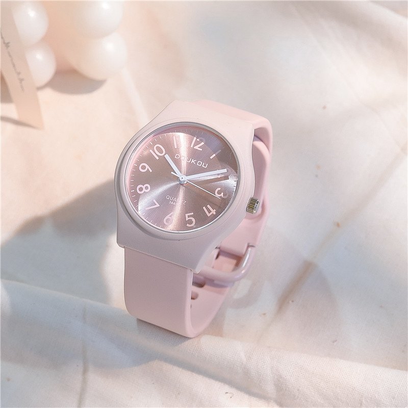 日系果冻硅胶手表女款ins风潮流初高中小学生儿童防水运动高颜值
