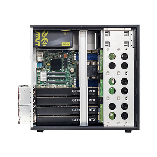 A45塔式nas机箱4卡GPU水冷服务器工作站AI推理EATX主板冗余电源