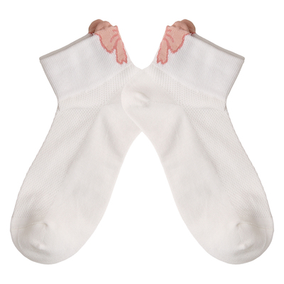 蝴蝶结短筒袜女网眼透气夏季薄款