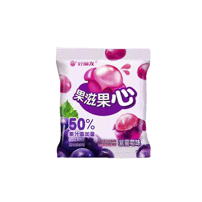 好丽友果滋果心软糖小袋装多口味可剥皮果汁软糖小零食网红糖果