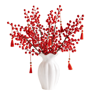 高品质发财果仿真花新年装饰摆件