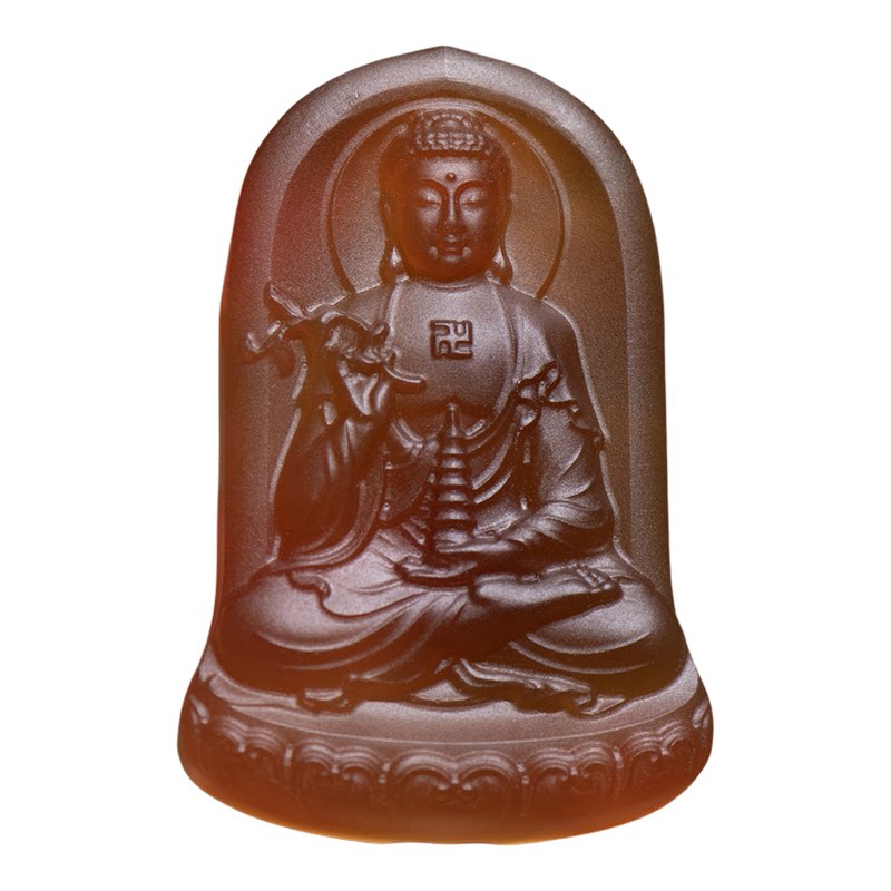 天然玛瑙药师佛吊坠平安延寿