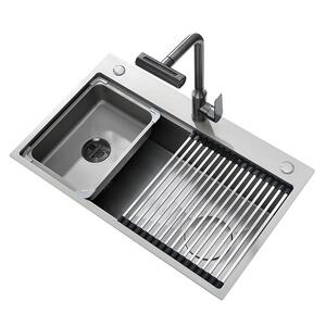 东原S9陨石纹不锈钢水槽大单槽sus304加厚厨房洗菜盆5mm台中台下