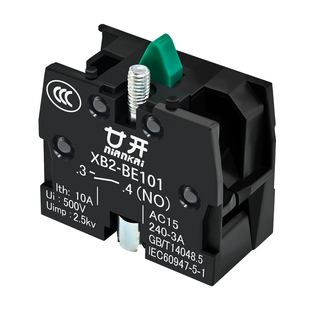 XB2按钮开关触点底座ZB2-BE101C/BE102C辅助触点一常开一常闭模块