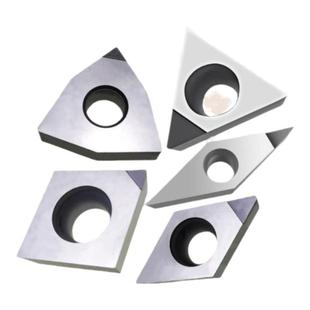 聚晶金刚石PCD刀片铜铝专用数控车床钻石刀粒三角菱桃形精车高光