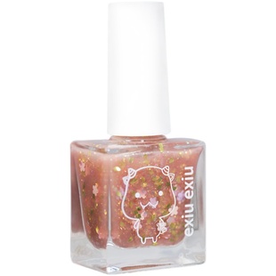 呃咻呃咻温变指甲油exiu唐色落日熔金簪花仕女图杏花西岚金辉映照