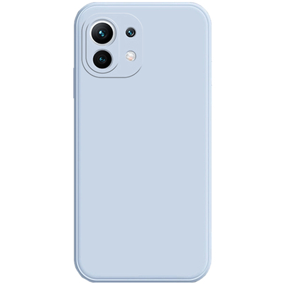 适用于小米11手机壳新款烟蓝灰小米11pro液态硅胶全包防摔青春版简约高档潮流纯色软壳男女情侣磨砂保护套