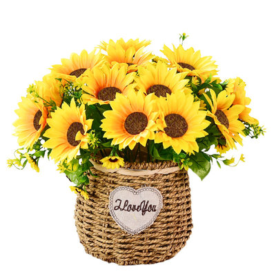 花儿恋绢布花向日葵插花