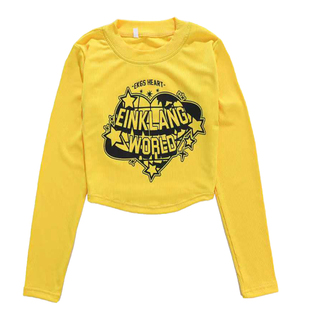 女童多巴胺黄色爵士舞服装儿童街舞演出服上衣少儿jazz走秀套装潮