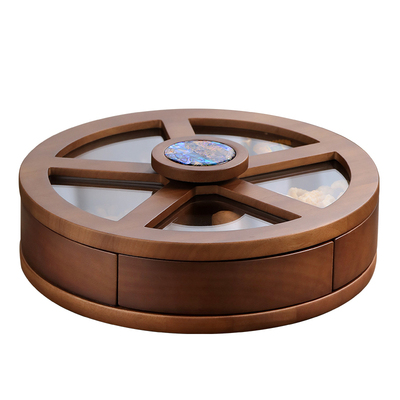 高档贝壳】轻奢旋转奥古曼果盒