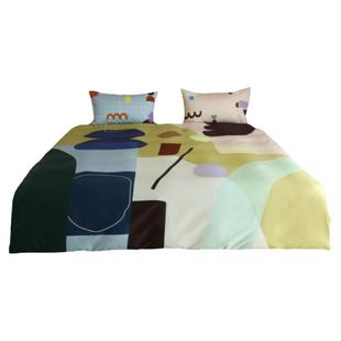 DAISYHOME原创设计师款北欧风60支几何图案全棉亲肤印花四件套