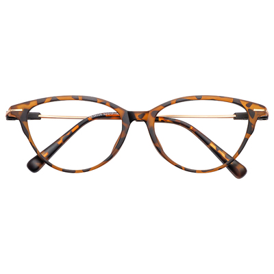 超轻复古玳瑁色猫眼近视眼镜框女