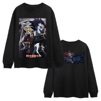 死亡笔记长短袖怀旧青年宽松喷墨