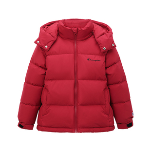 【三防抗菌】Champion冠军男女童新年保暖连帽红色本命年羽绒服冬